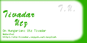 tivadar utz business card